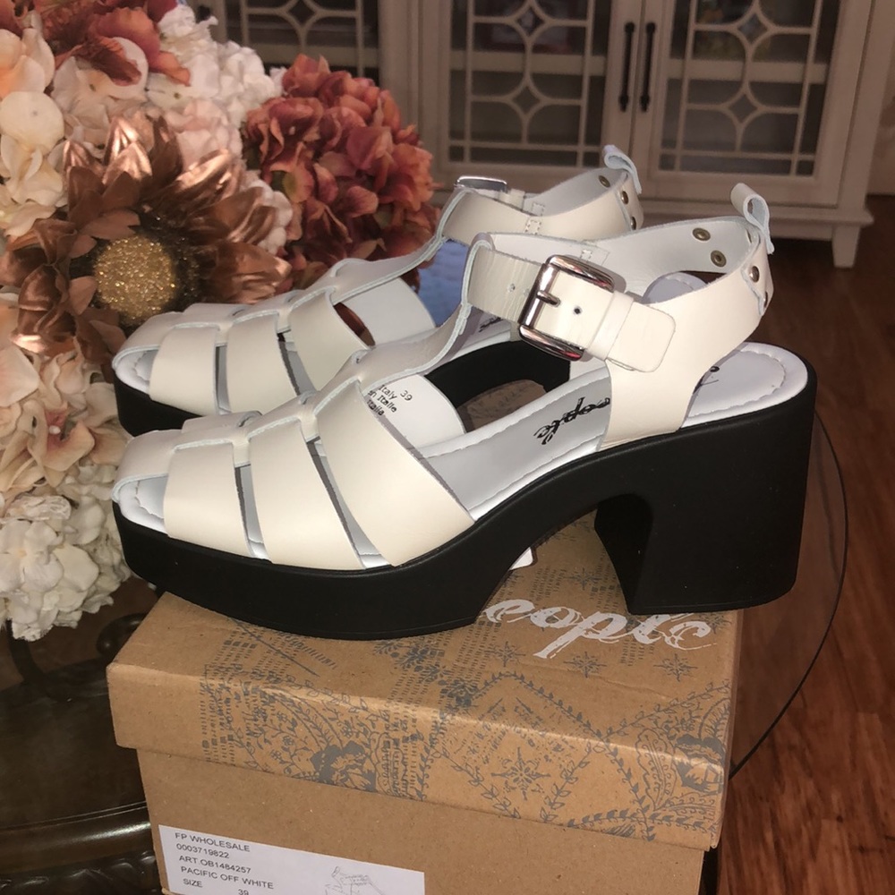 Free People Pacific Platform Fishermen Heel Sandal NWB 8.5-9